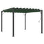 Pergola med louvret tag 3 x 3 x 2,14 m Grøn Stof og aluminium