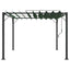 Pergola med louvret tag 3 x 3 x 2,14 m Grøn Stof og aluminium
