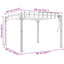 Pergola med louvret tag 3 x 3 x 2,14 m Grøn Stof og aluminium