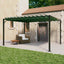 Pergola med louvret tag 3 x 4 x 2,14 m Grøn Stof og aluminium