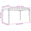 Pergola med louvret tag 3 x 4 x 2,14 m Grøn Stof og aluminium