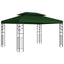 Pavillon 3,97 x 2,96 x 2,68 m Grøn Polyester og Stål