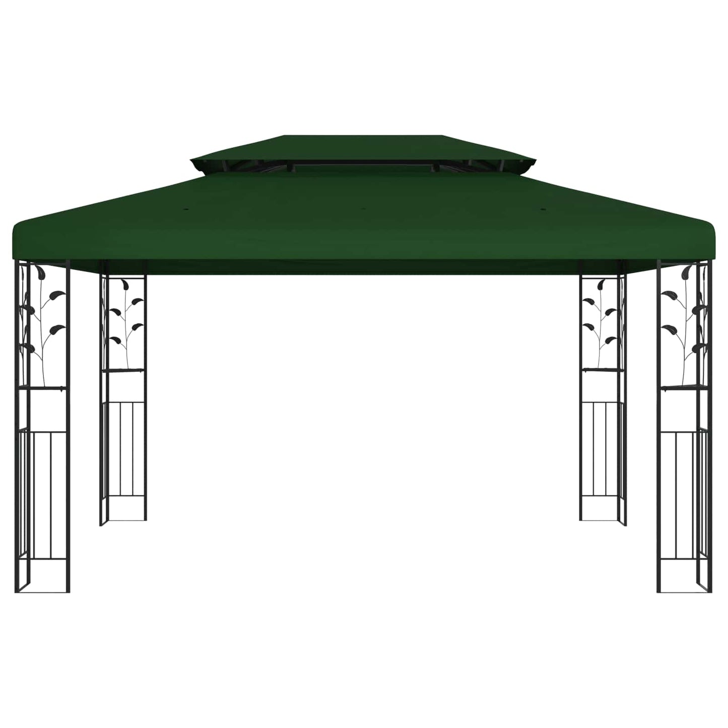 Pavillon 3,97 x 2,96 x 2,68 m Grøn Polyester og Stål