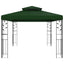 Pavillon 3,97 x 2,96 x 2,68 m Grøn Polyester og Stål