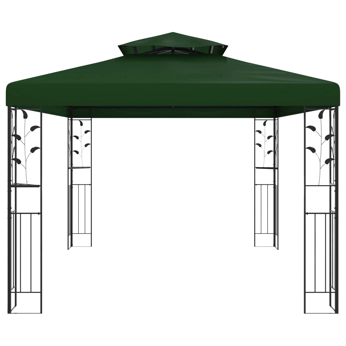 Pavillon 3,97 x 2,96 x 2,68 m Grøn Polyester og Stål