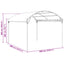 Pavillon 4 x 3 x 2,6 m Grøn Polyester og Stål