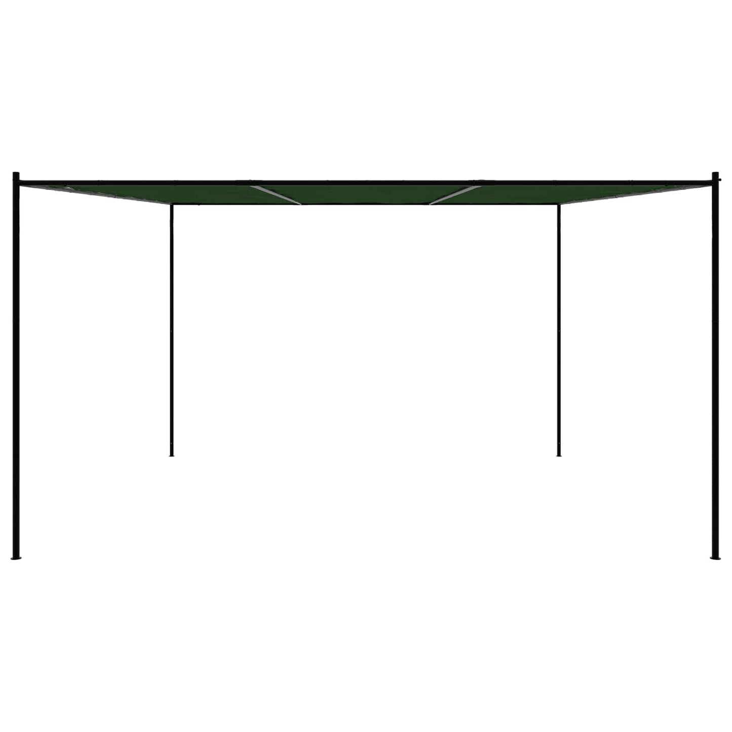 Pavillon 4 x 3,98 x 2,67 m Grøn Polyester og Stål