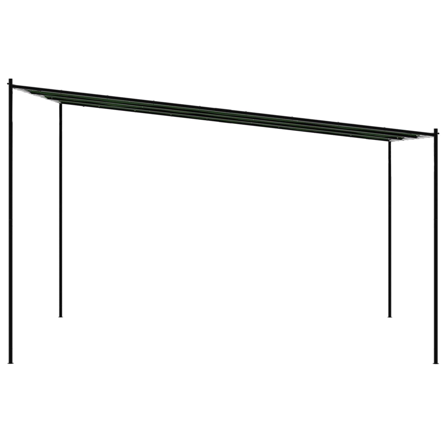 Pavillon 4 x 3,98 x 2,67 m Grøn Polyester og Stål