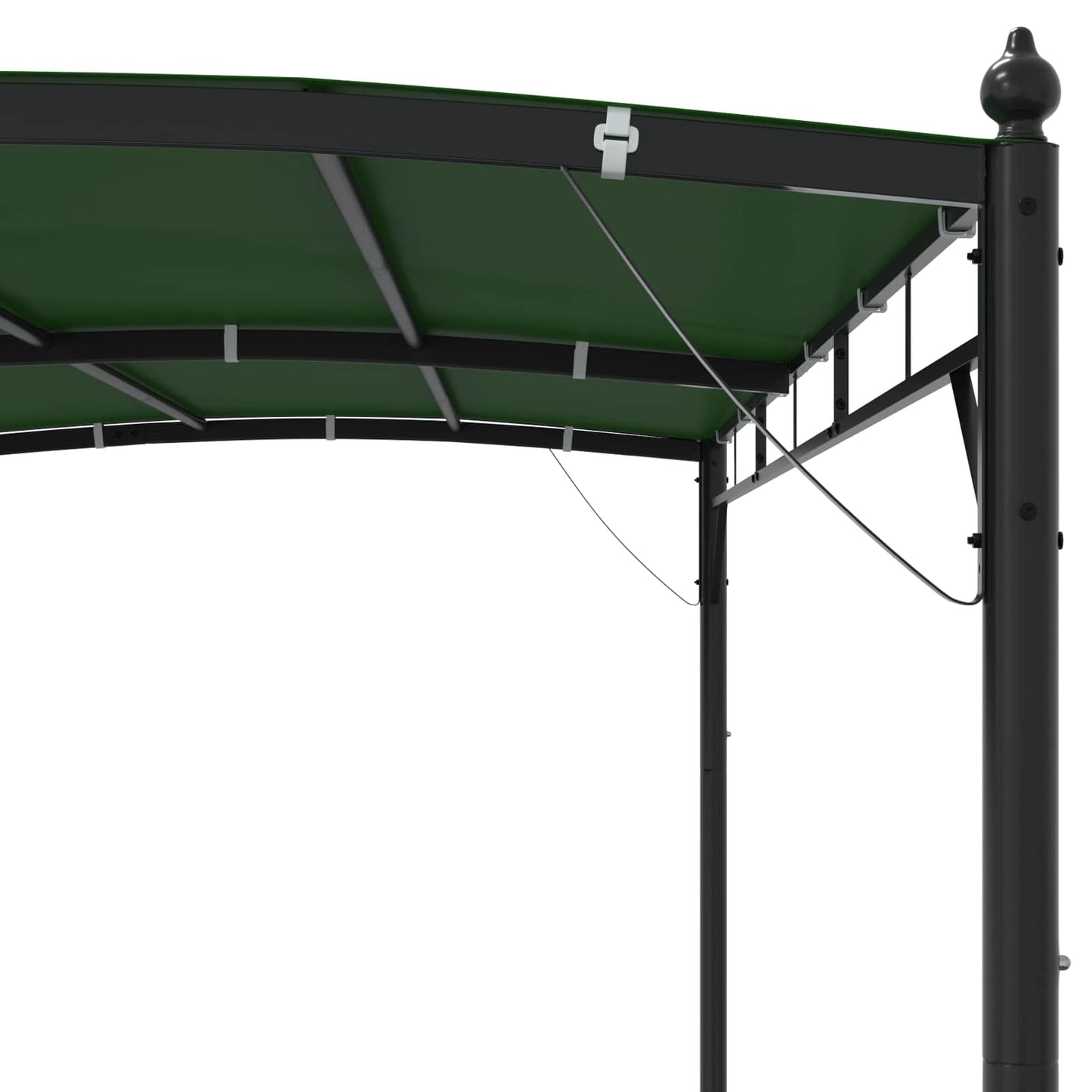 Pavillon 3 x 3 x 2,55 m Grøn Pulverlakeret stål og stof 180 gsm
