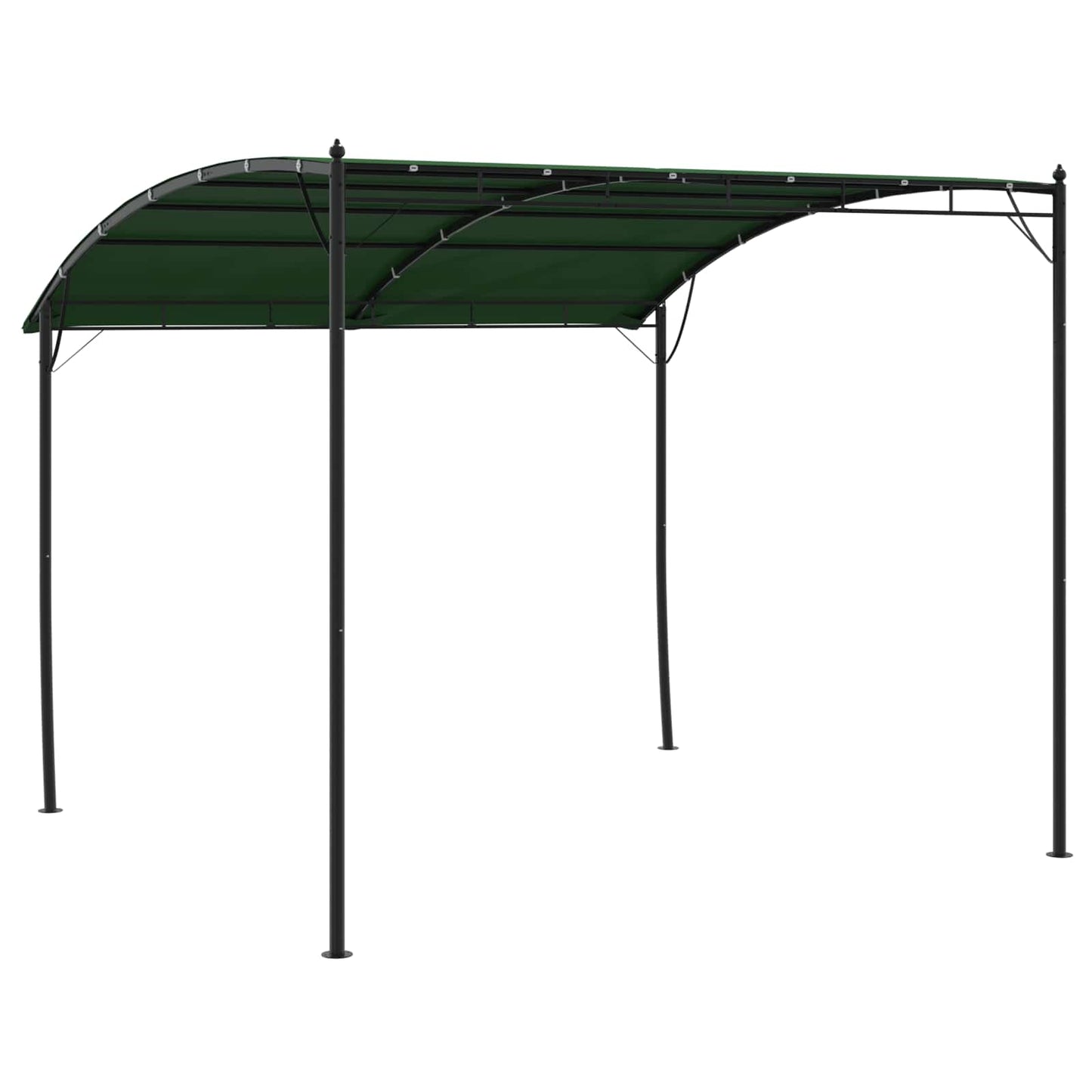 Pavillon 3 x 3 x 2,55 m Grøn Pulverlakeret stål og stof 180 gsm