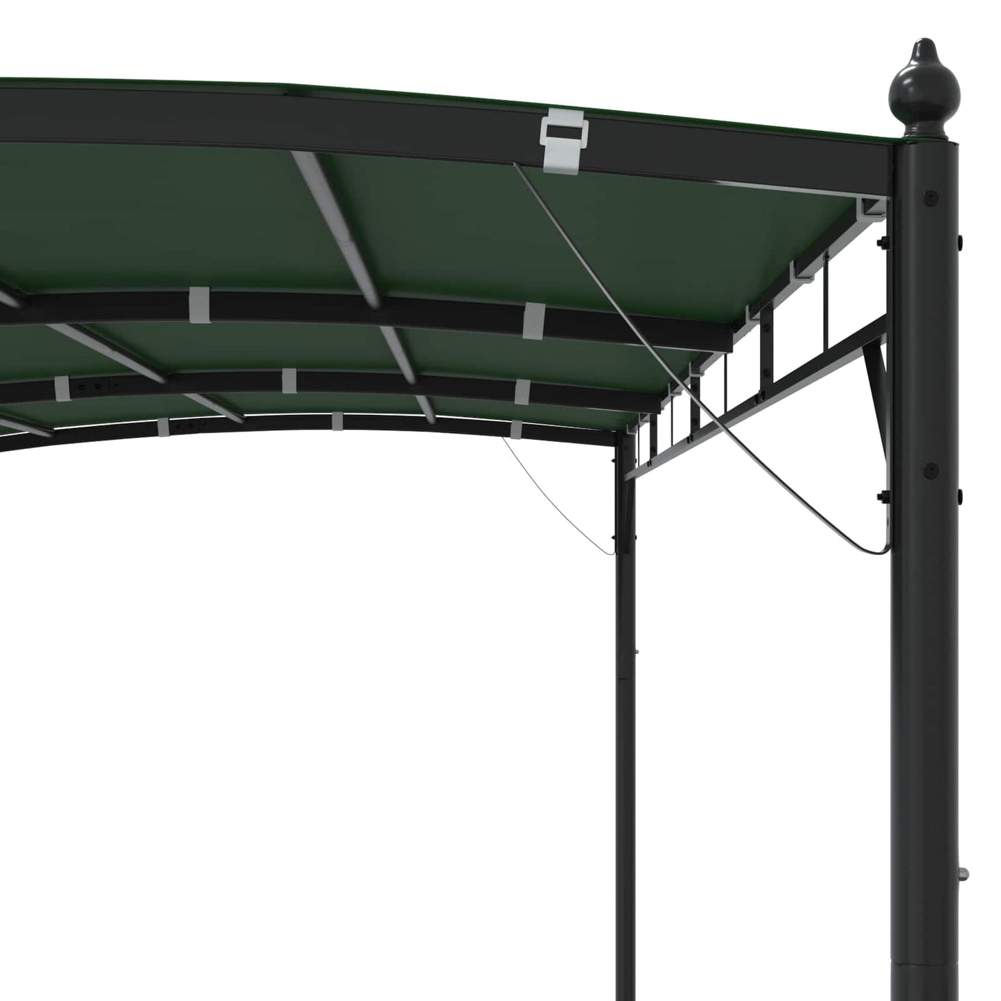 Pavillon 4 x 3 x 2,55 m Grøn Pulverlakeret stål og stof 180 gsm