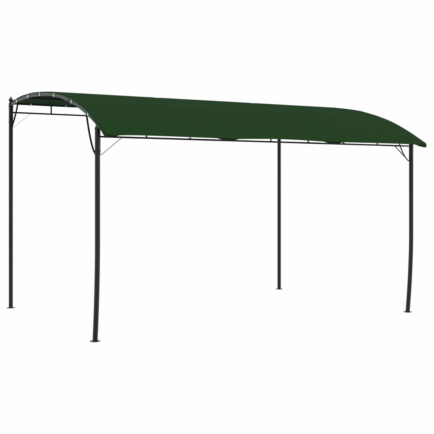 Pavillon 4 x 3 x 2,55 m Grøn Pulverlakeret stål og stof 180 gsm
