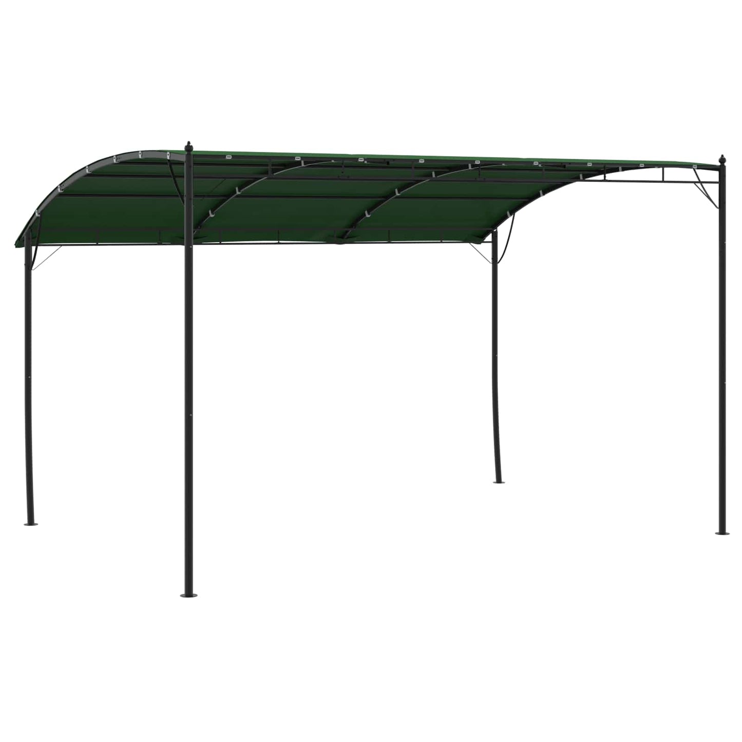 Pavillon 4 x 3 x 2,55 m Grøn Pulverlakeret stål og stof 180 gsm