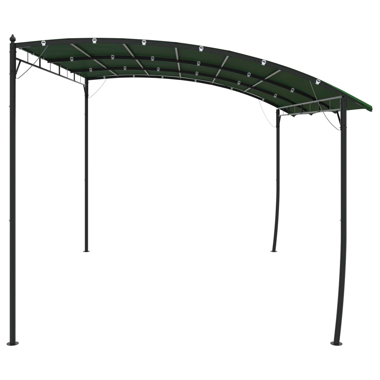 Pavillon 4 x 3 x 2,55 m Grøn Pulverlakeret stål og stof 180 gsm