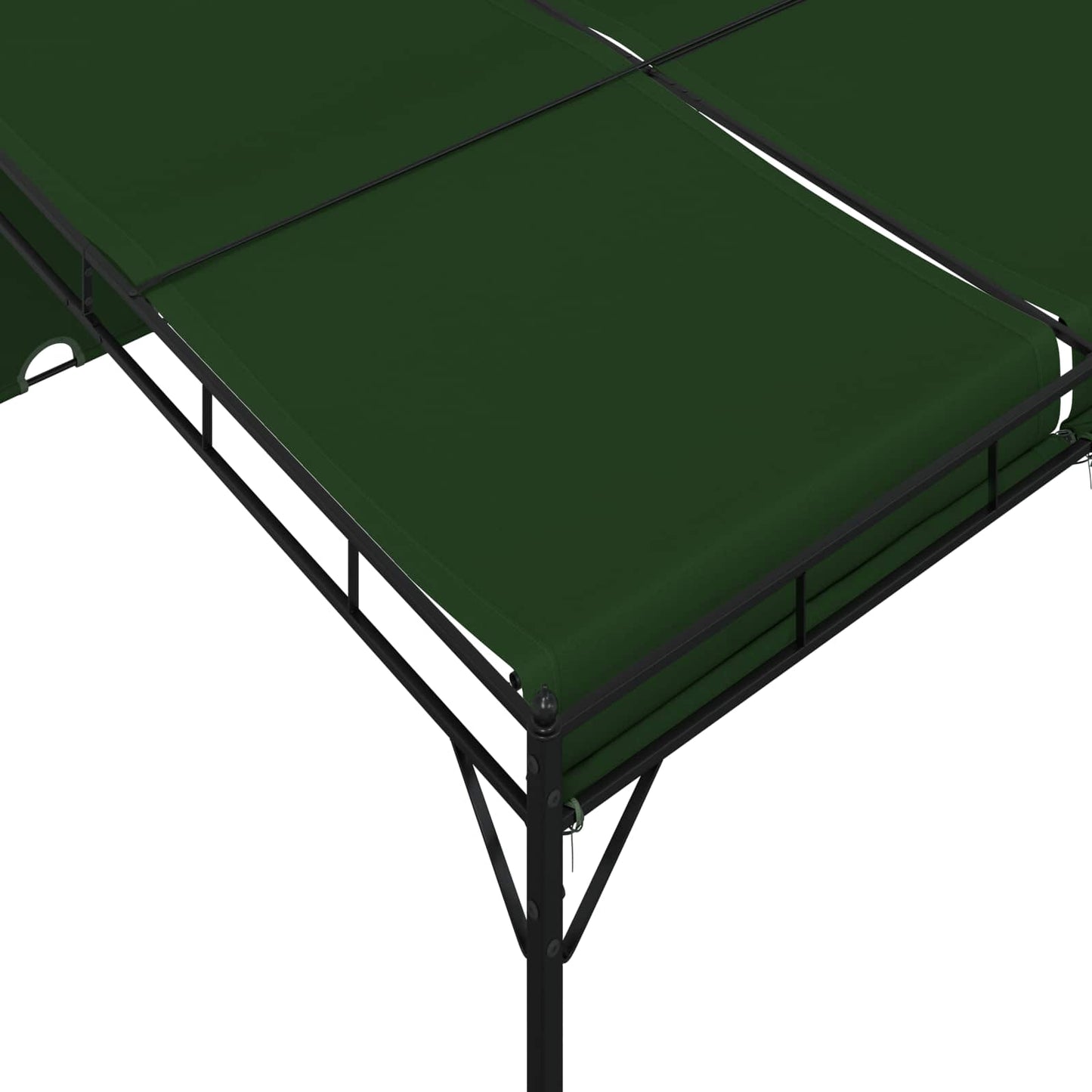 Pavillon 4 x 3 x 2,3 m Grøn Polyester og Stål