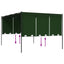 Pavillon 4 x 3 x 2,3 m Grøn Polyester og Stål