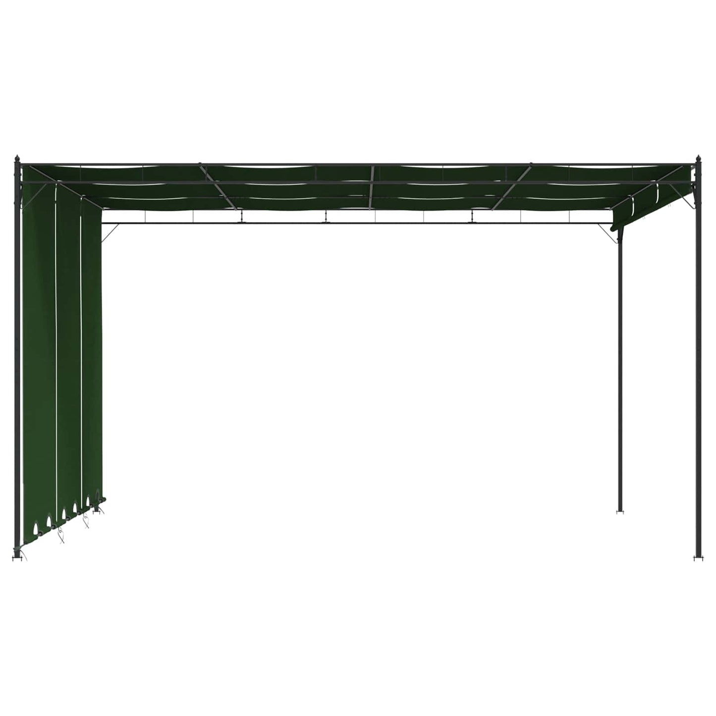 Pavillon 4 x 3 x 2,3 m Grøn Polyester og Stål