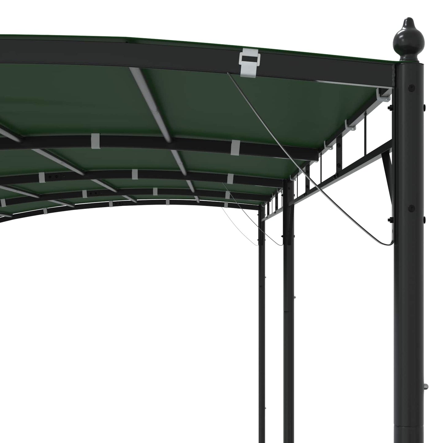 Pavillon 6 x 3 x 2,55 m Grøn Pulverlakeret stål og stof 180 gsm