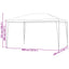 Party Tent 400 x 300 x 255 cm Rød PE og stål