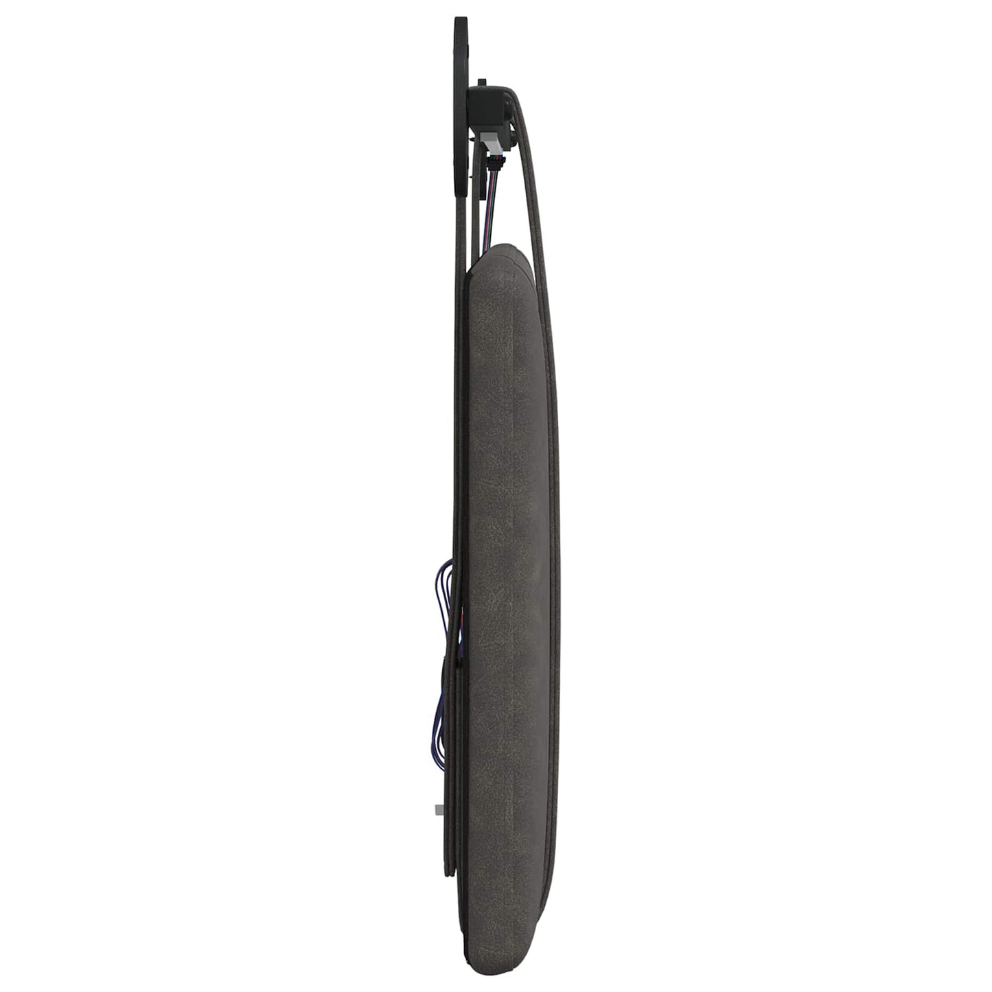 Hængende sengegavl Med LED-lys Sort Antik PU