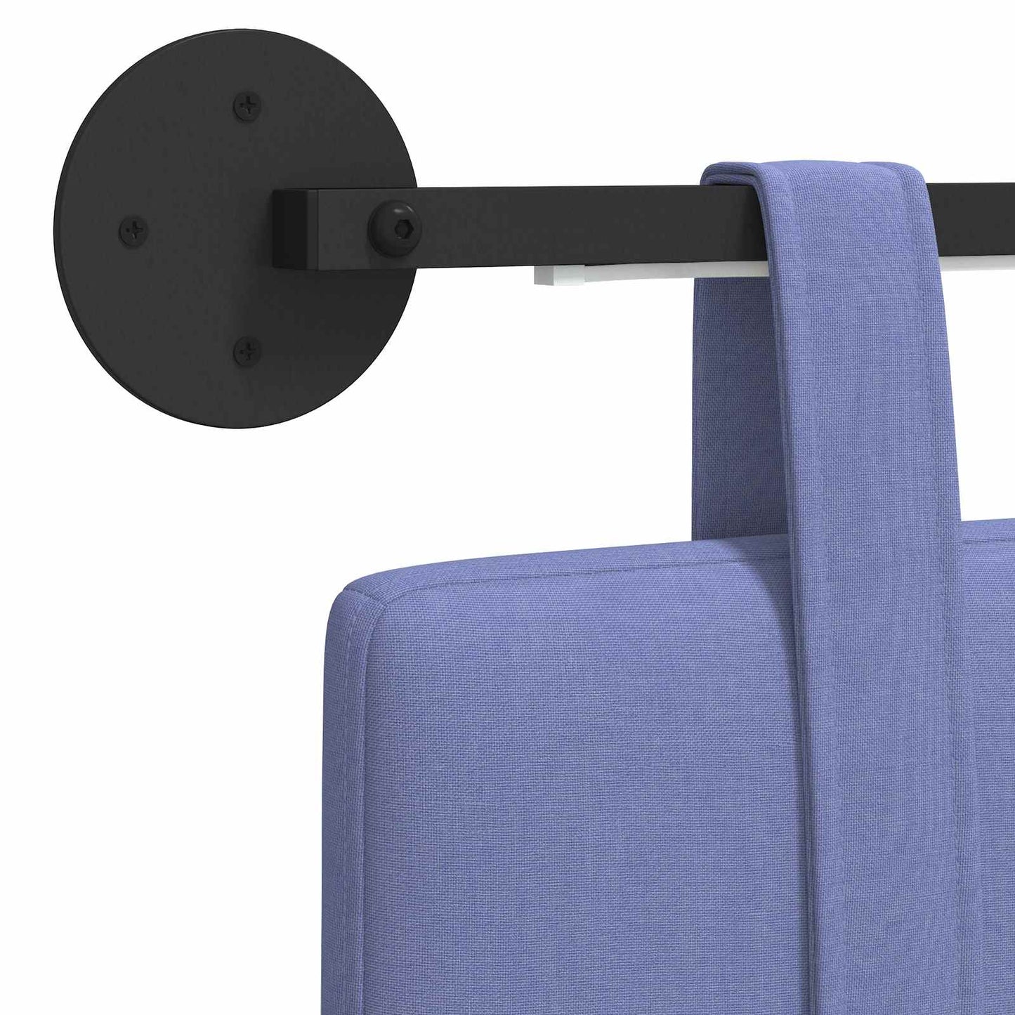 Hængende sengegavl Med LED-lys Jeans blå Stof
