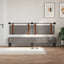 Hængende sengegavl Med LED-lys Gråbrun Antik PU