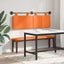Hængende sengegavl Med LED-lys Orange Velourstof