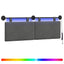 Hængende sengegavl Med LED-lys Mørkegrå Velourstof