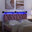 Hængende sengegavl Med LED-lys Lilla Fløjl