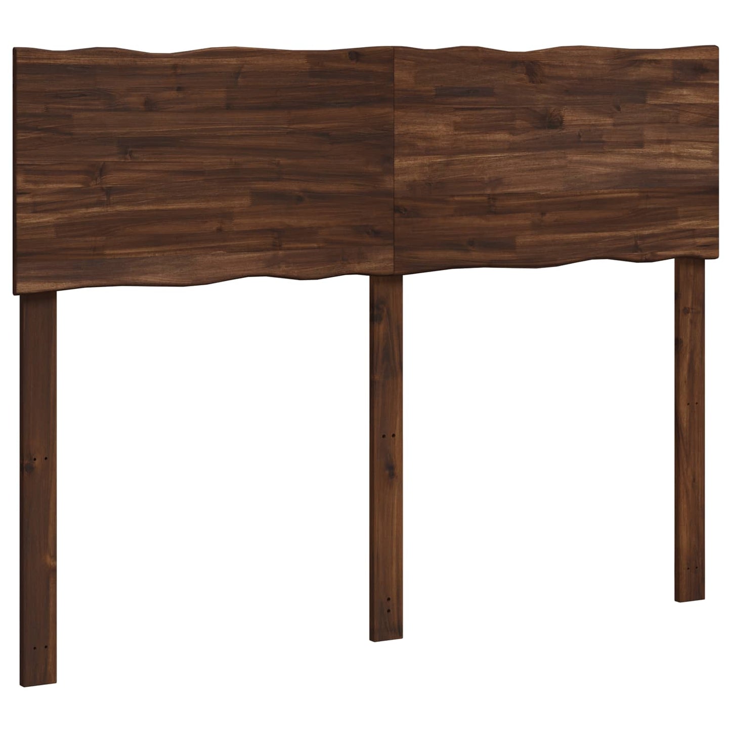 Sengegavl med naturkant ROSTOCK Mørk Brun 150 cm