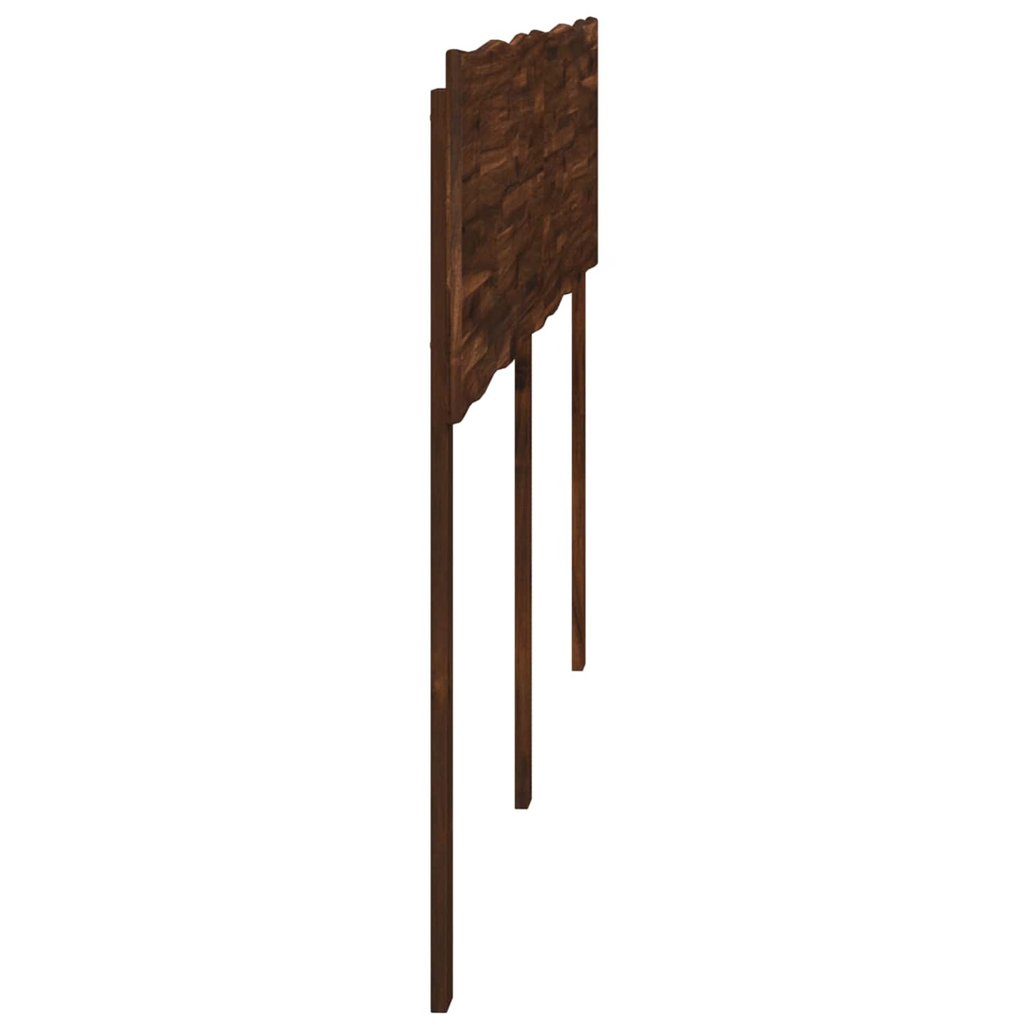 Sengegavl med naturkant ROSTOCK Mørk Brun 150 cm
