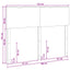 Sengegavl med naturkant ROSTOCK Naturfarvet 140 cm