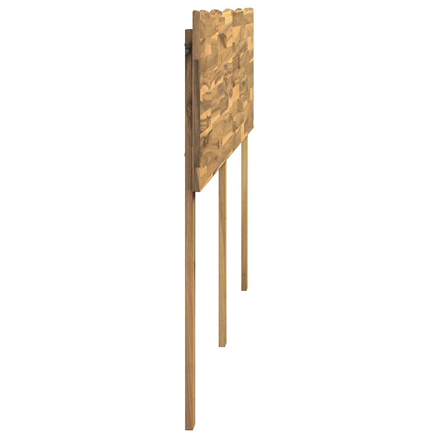 Sengegavl med naturkant ROSTOCK Hvid 150 cm Massivt Akacietræ