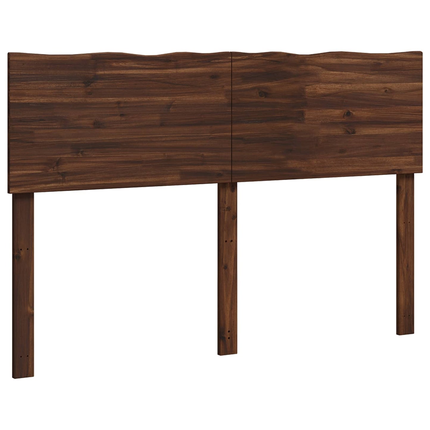 Sengegavl med naturkant ROSTOCK Mørk Brun 140 cm