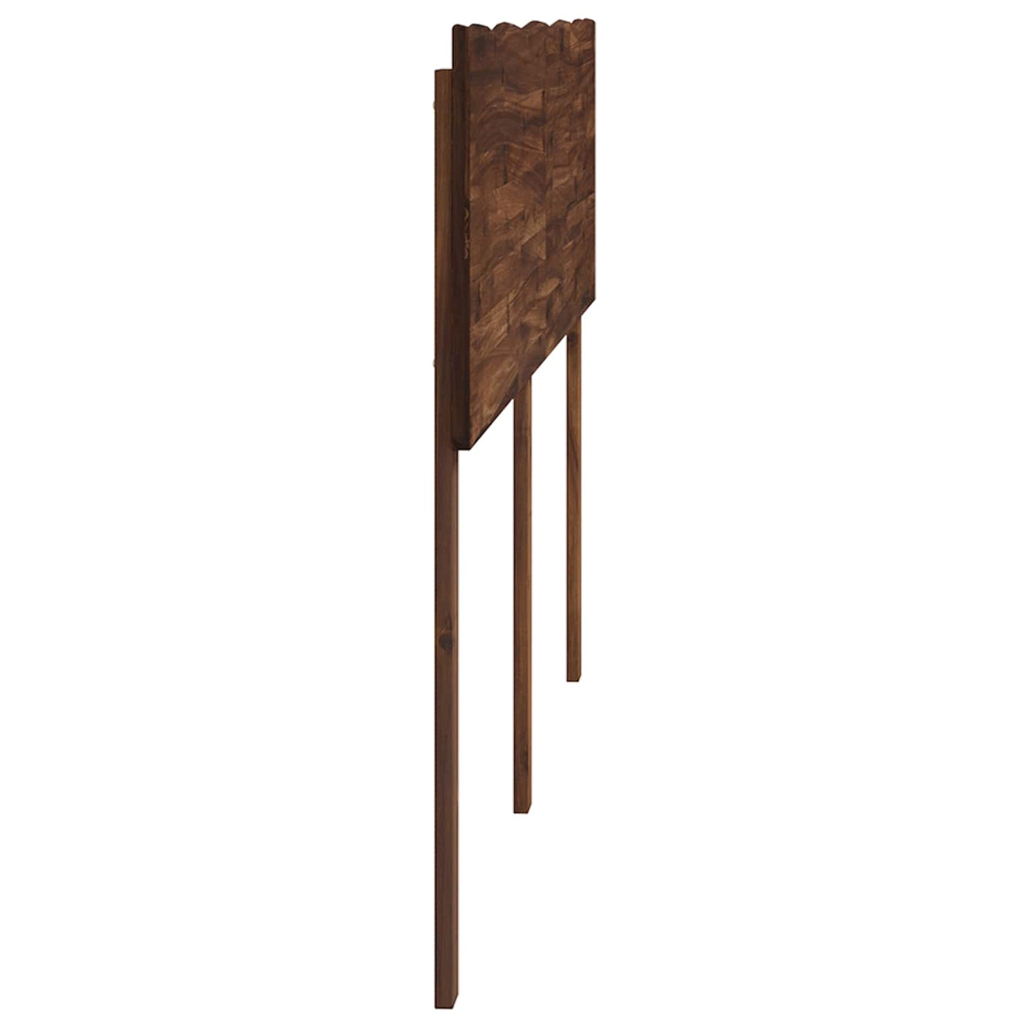 Sengegavl med naturkant ROSTOCK Mørk Brun 135 cm