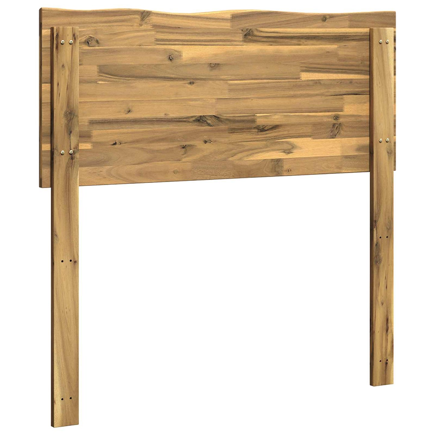 Sengegavl med naturkant ROSTOCK Hvid 90 cm Massivt Akacietræ