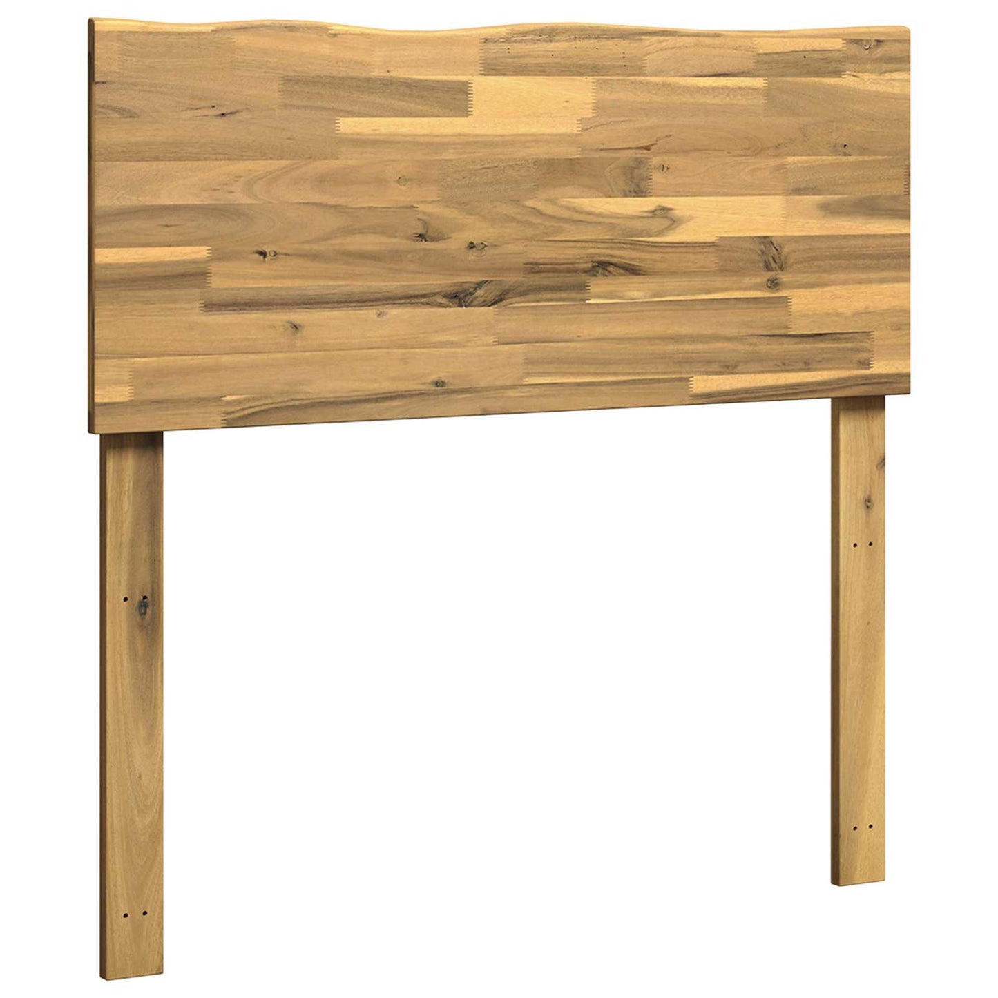 Sengegavl med naturkant ROSTOCK Hvid 80 cm Massivt Akacietræ