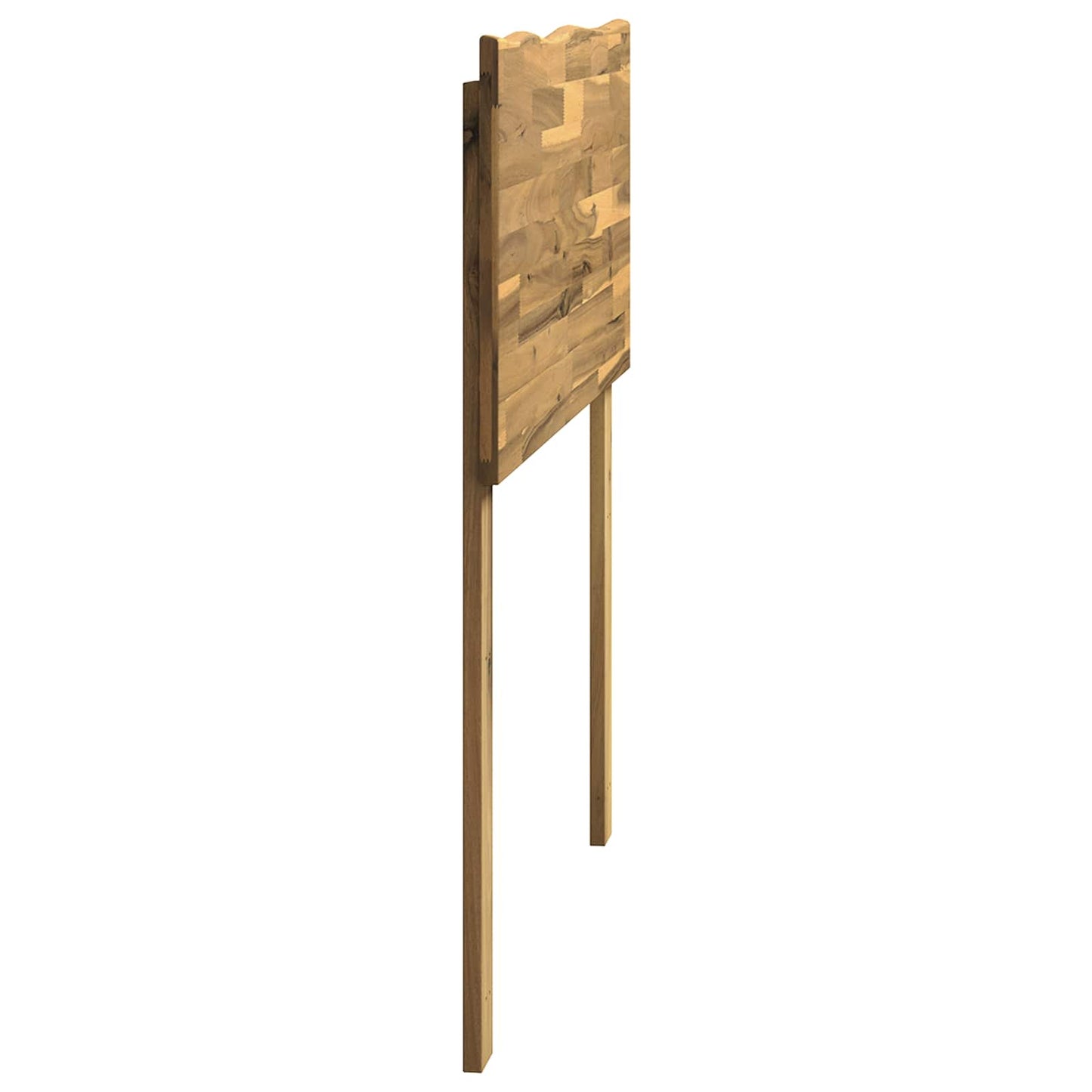 Sengegavl med naturkant ROSTOCK Hvid 80 cm Massivt Akacietræ