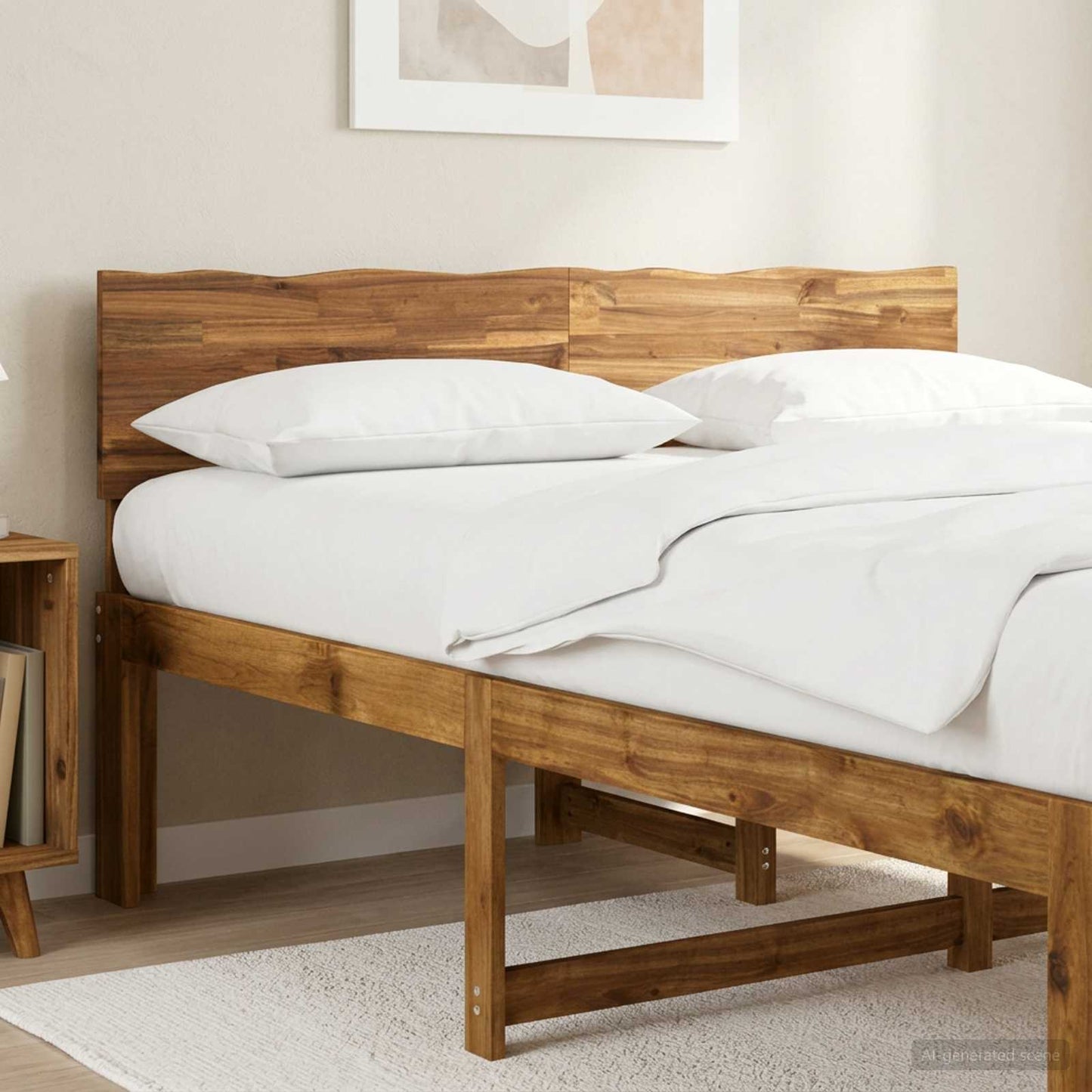 Sengegavl med naturkant ROSTOCK Naturfarvet 120 cm