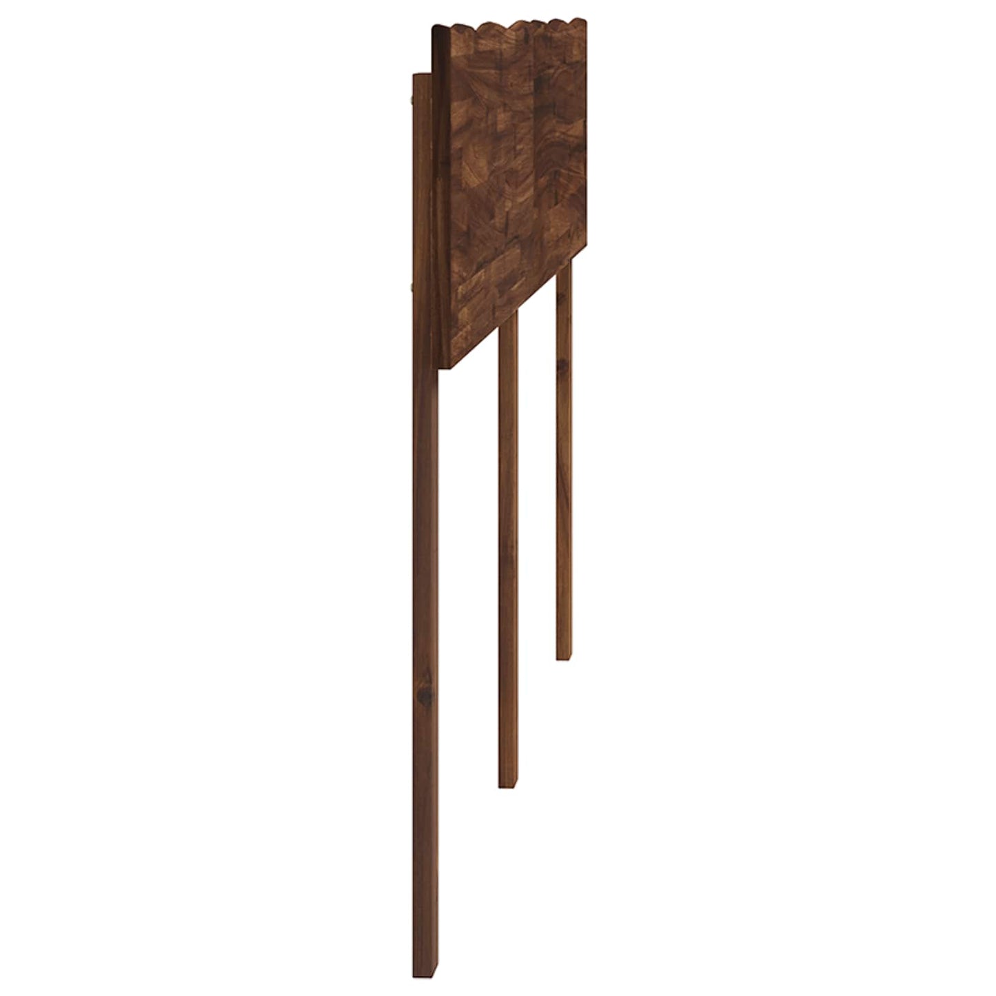 Sengegavl med naturkant ROSTOCK Mørk Brun 120 cm