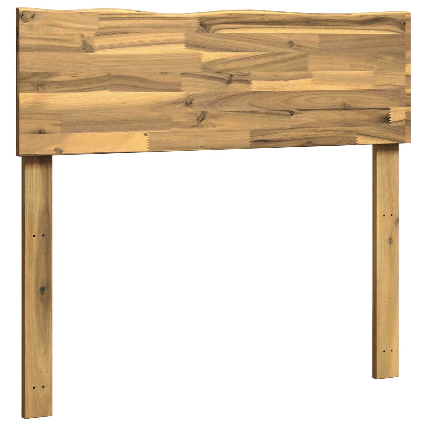 Sengegavl med naturkant ROSTOCK Hvid 80 cm Massivt Akacietræ