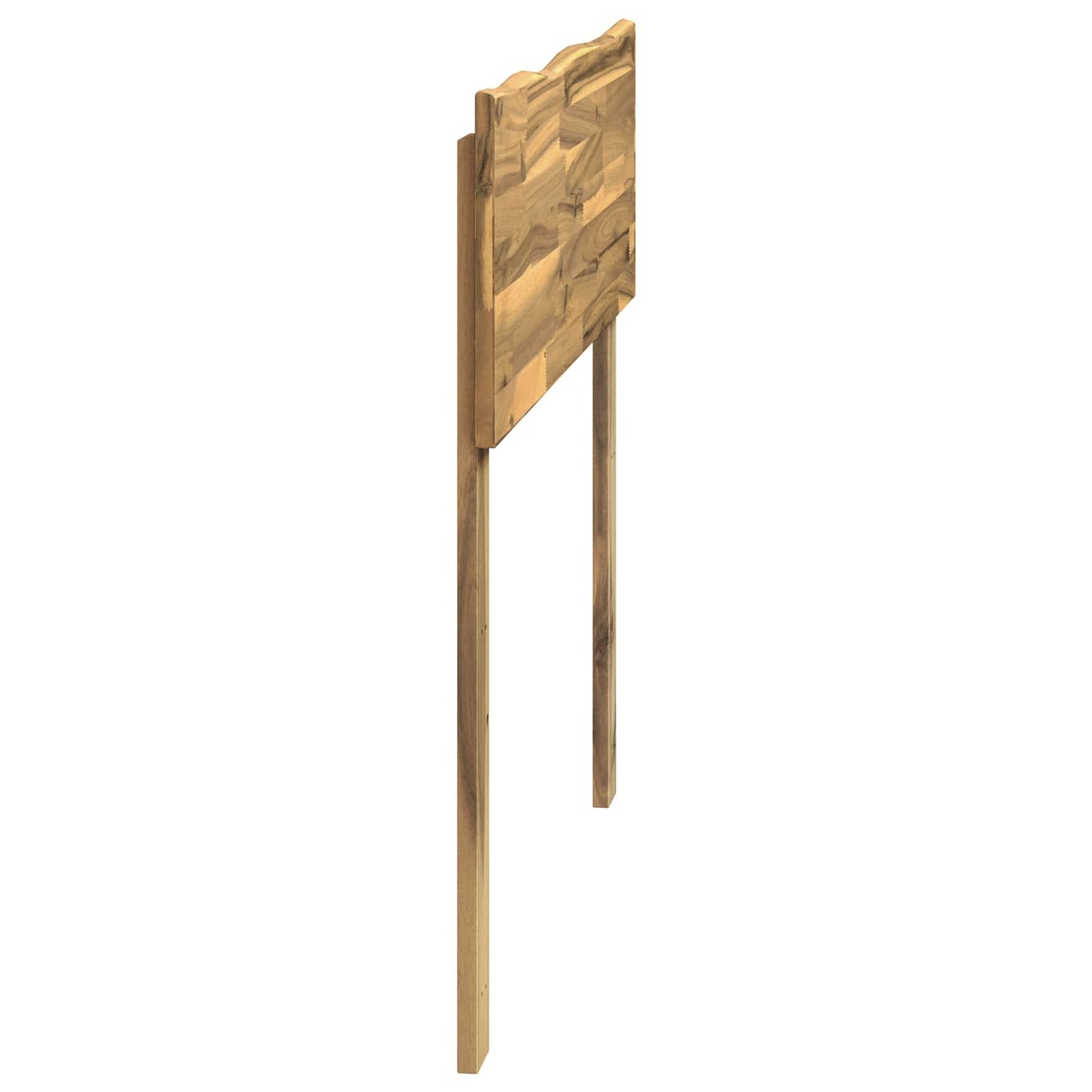 Sengegavl med naturkant ROSTOCK Hvid 80 cm Massivt Akacietræ