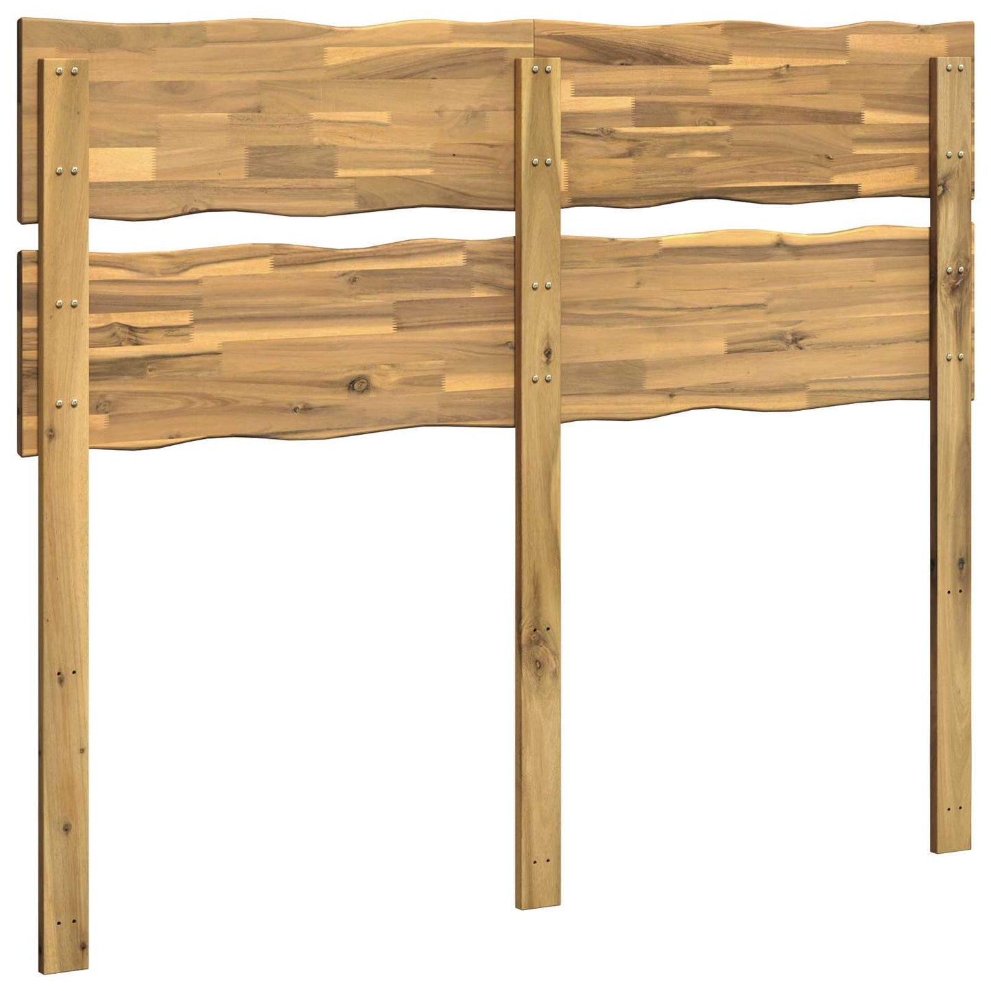 Sengegavl med levende kant ROSTOCK Hvid 160 cm