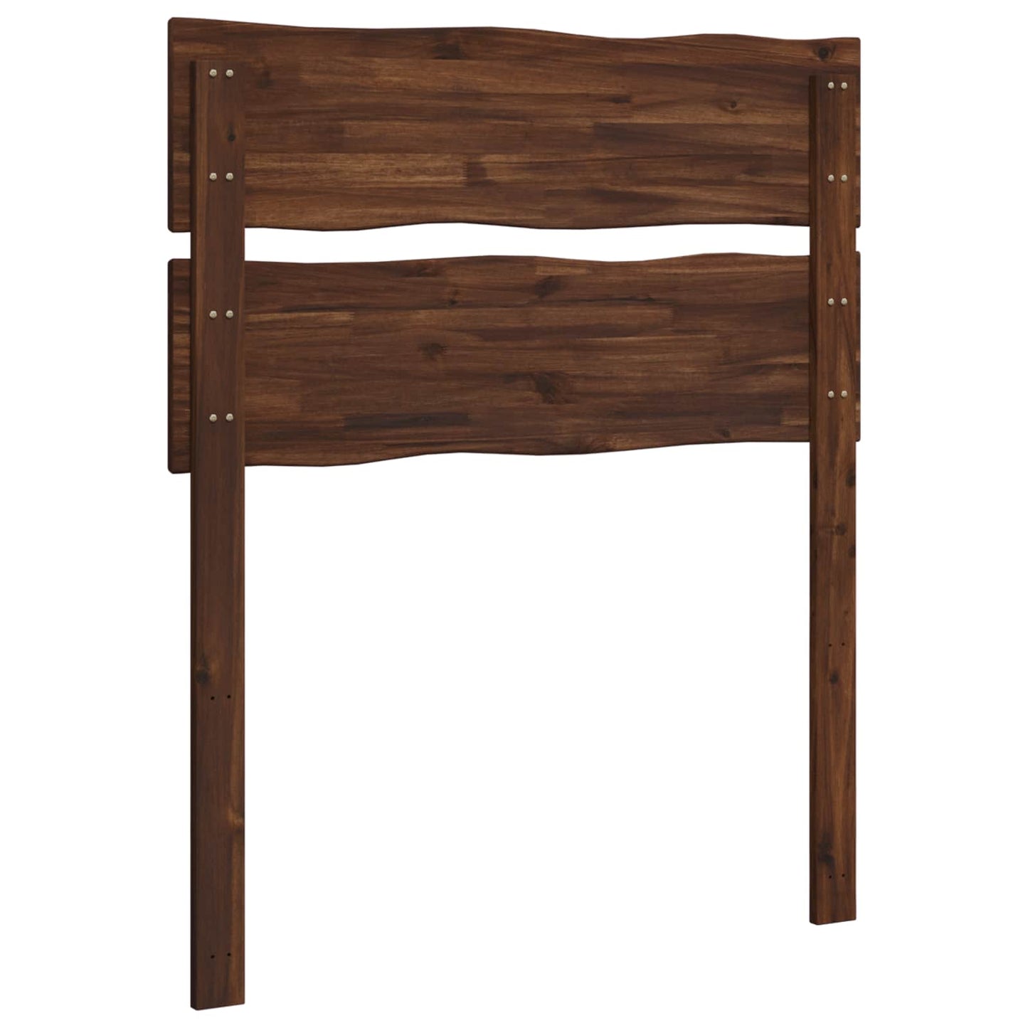 Sengegavl med levende kant ROSTOCK Mørk Brun 80 cm