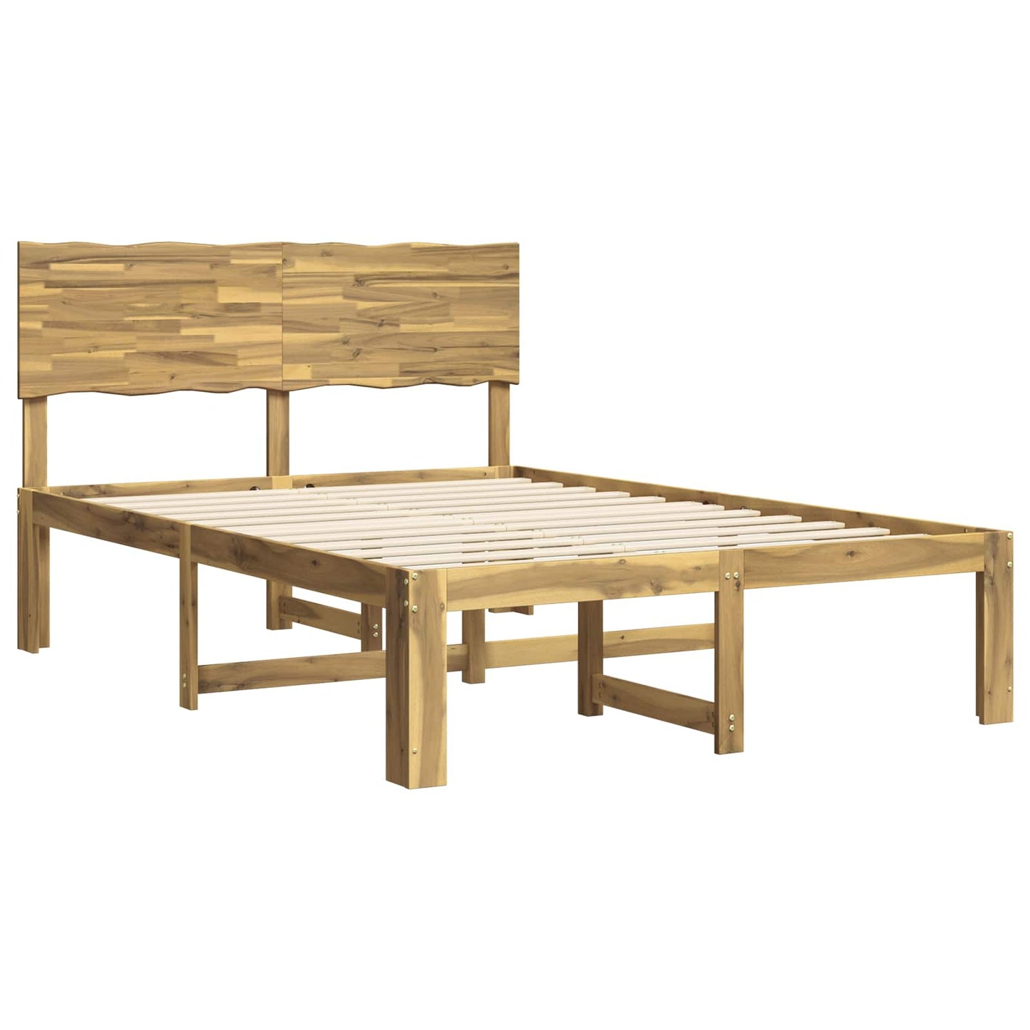 Dobbelt Sengestel med Hovedgærde ROSTOCK Hvid 120 x 190 cm
