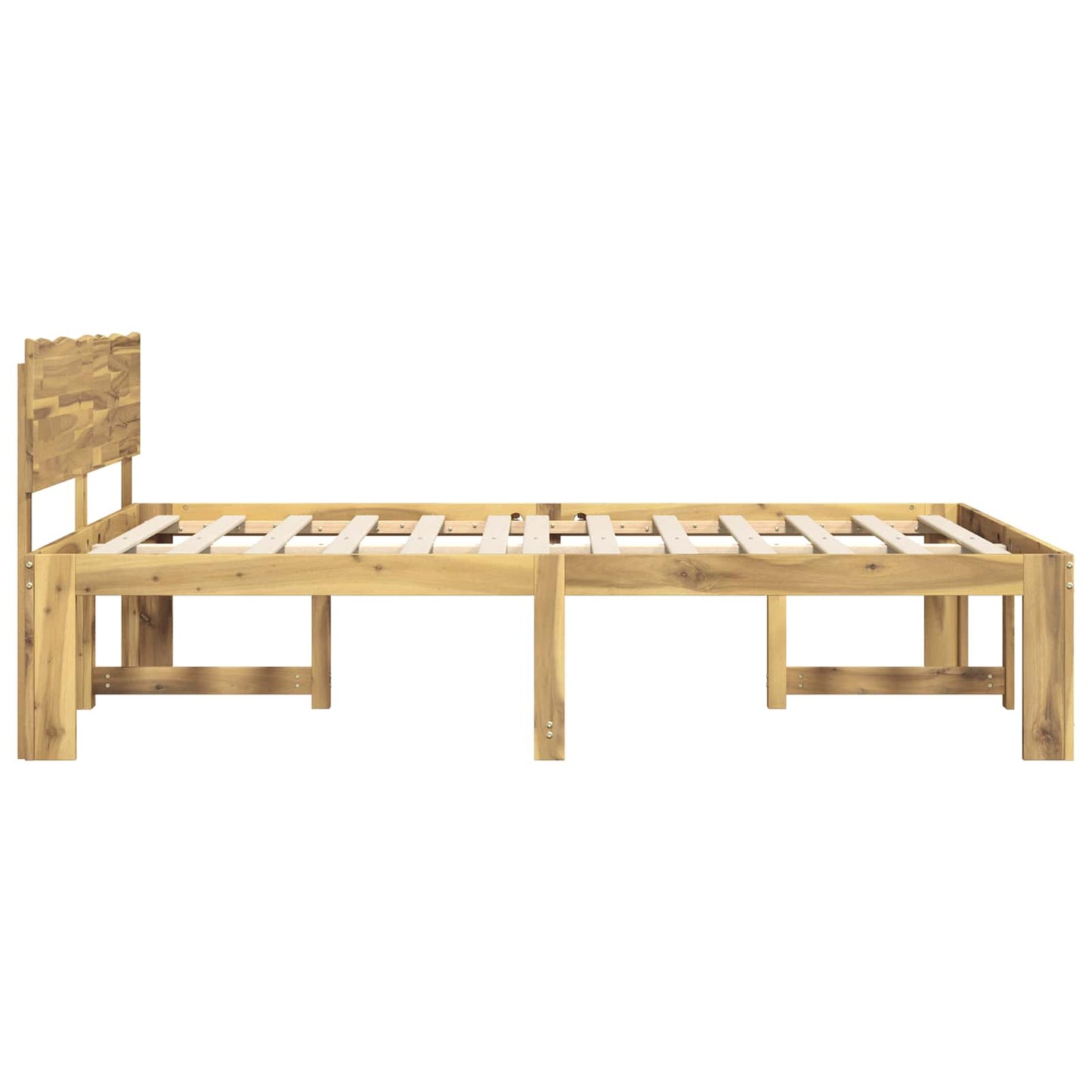 Dobbelt Sengestel med Hovedgærde ROSTOCK Hvid 120 x 190 cm