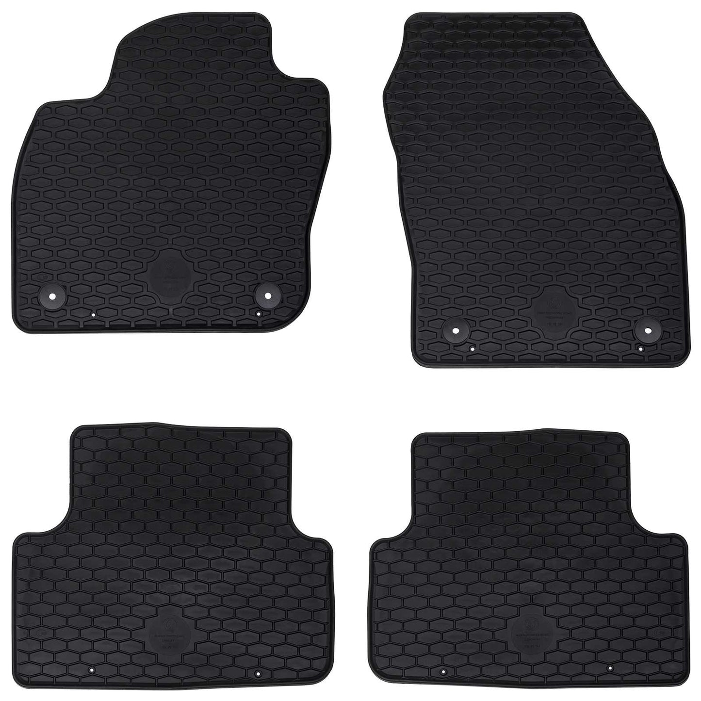 Bilmåtte 4 pcs Sort passer til VW T-CROSS 2019- Gummi