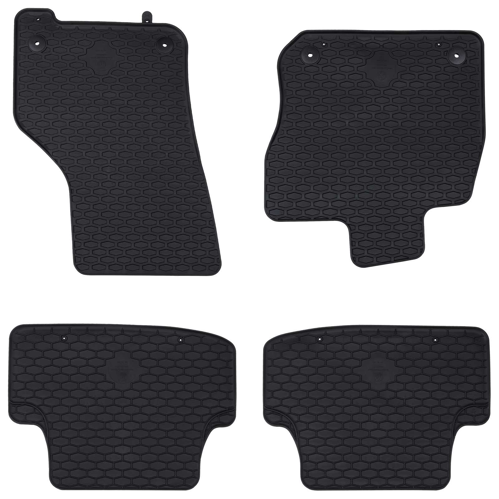 Bilmåtte 4 pcs Sort velegnet til VW GOLF VIII MHEV 2020- Gummi