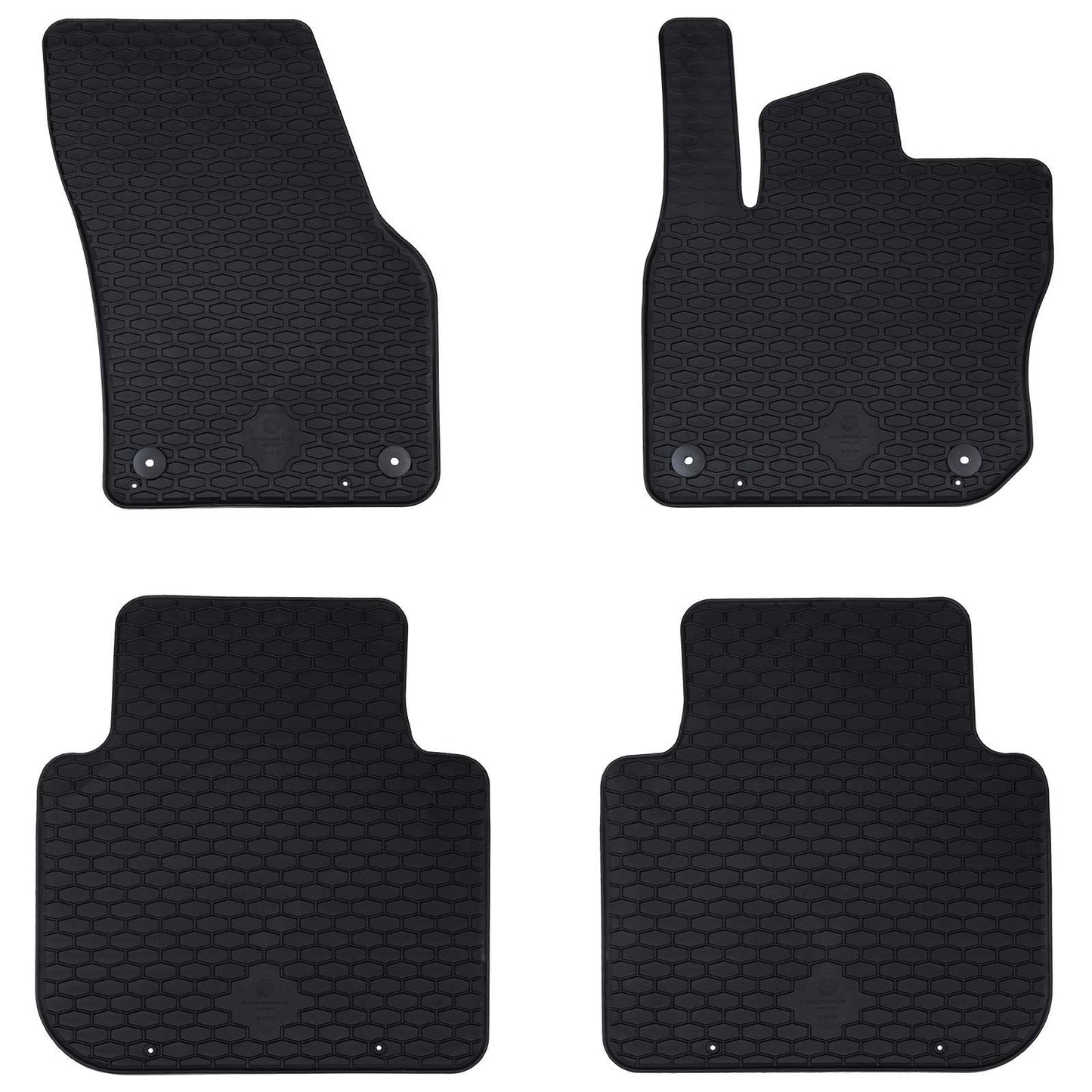 Bilmåtte 4 pcs Sort Passer til Škoda KODIAQ TDI 2024- Gummi