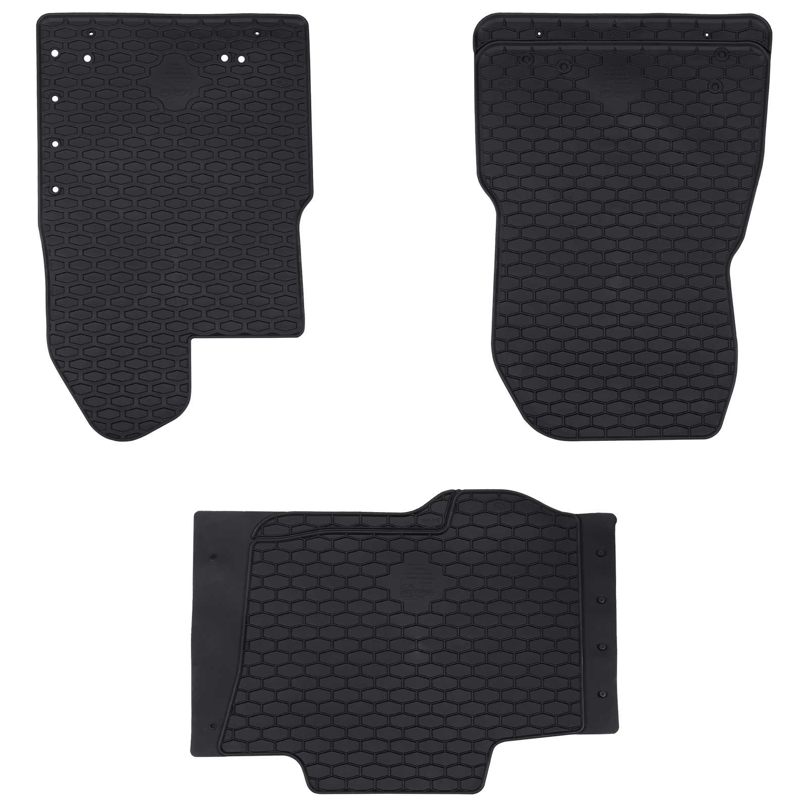 Bilmåtter 3 stk - sort TPE gummi til Ford Tourneo/Transit Custom (2013-2023) og Transit (2014-)